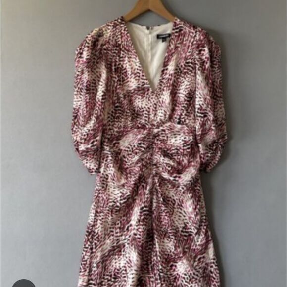 Express Asymmetrical Dress in Purple and White - Picture 7 of 10